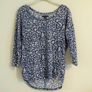 American Eagle Blue 3/4 Long Sleeve Top